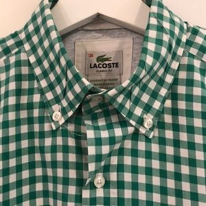 Lacoste Men’s short sleeved button down shirt
